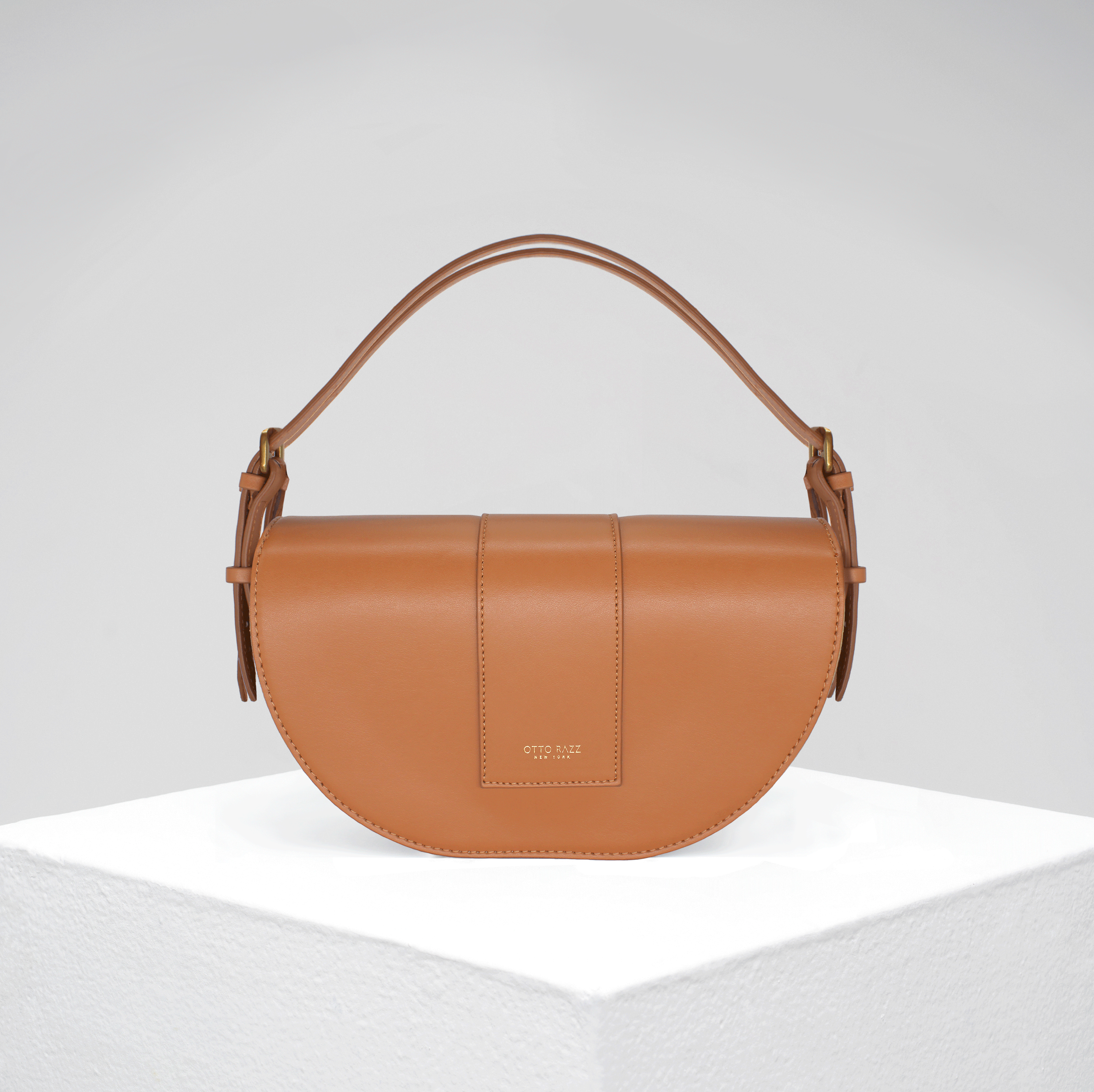 Tan Leather Tote Bag - Madison Collection